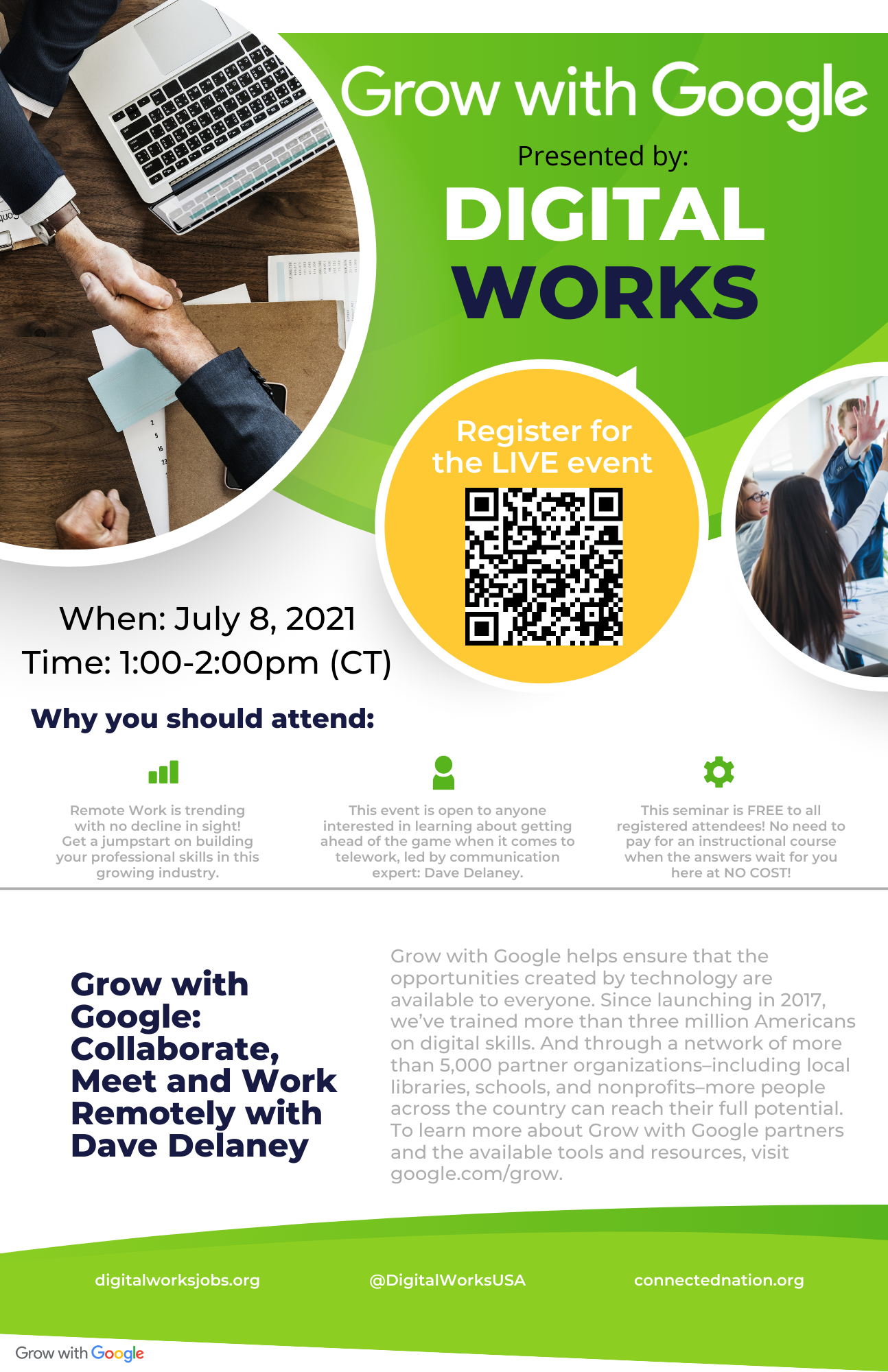 JOIN US Grow with Google Series Collaborate, Meet, and Work Remotely