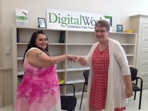 Crystal Amesquita and Digital Works Operations Manager, Tammy Spring.